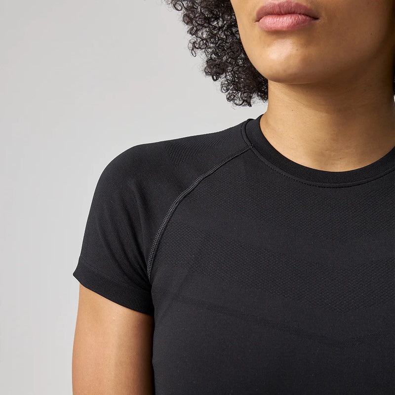 Sport Shirt Seamless Damen Hellgrün