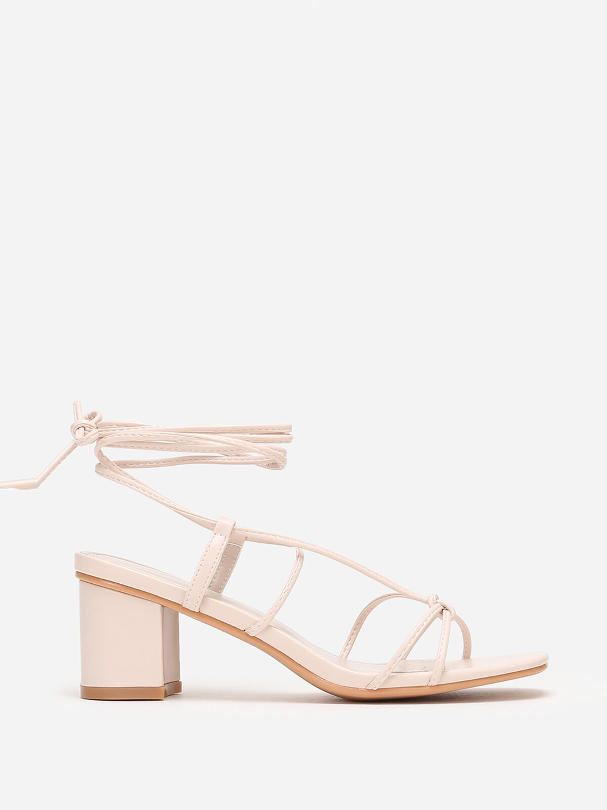 Sandales à brides entrelacées- Beige