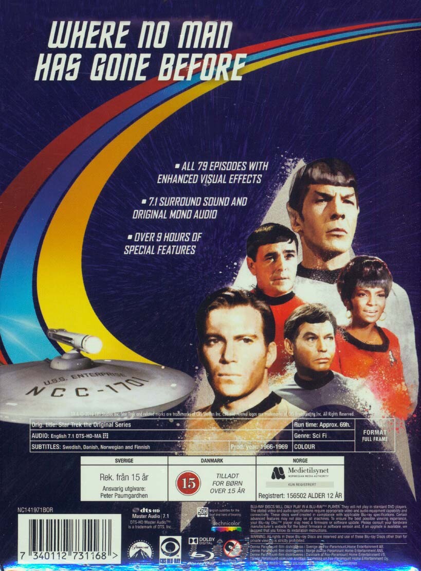 Star Trek The Original Series - Komplet - Blu-Ray