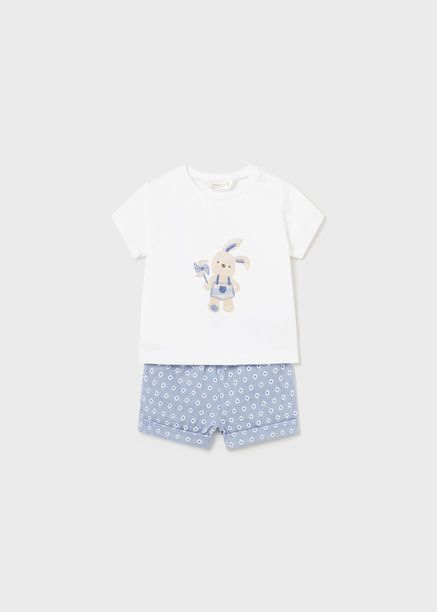 Conjunto de duas peças Better Cotton para recém-nascidos, branco