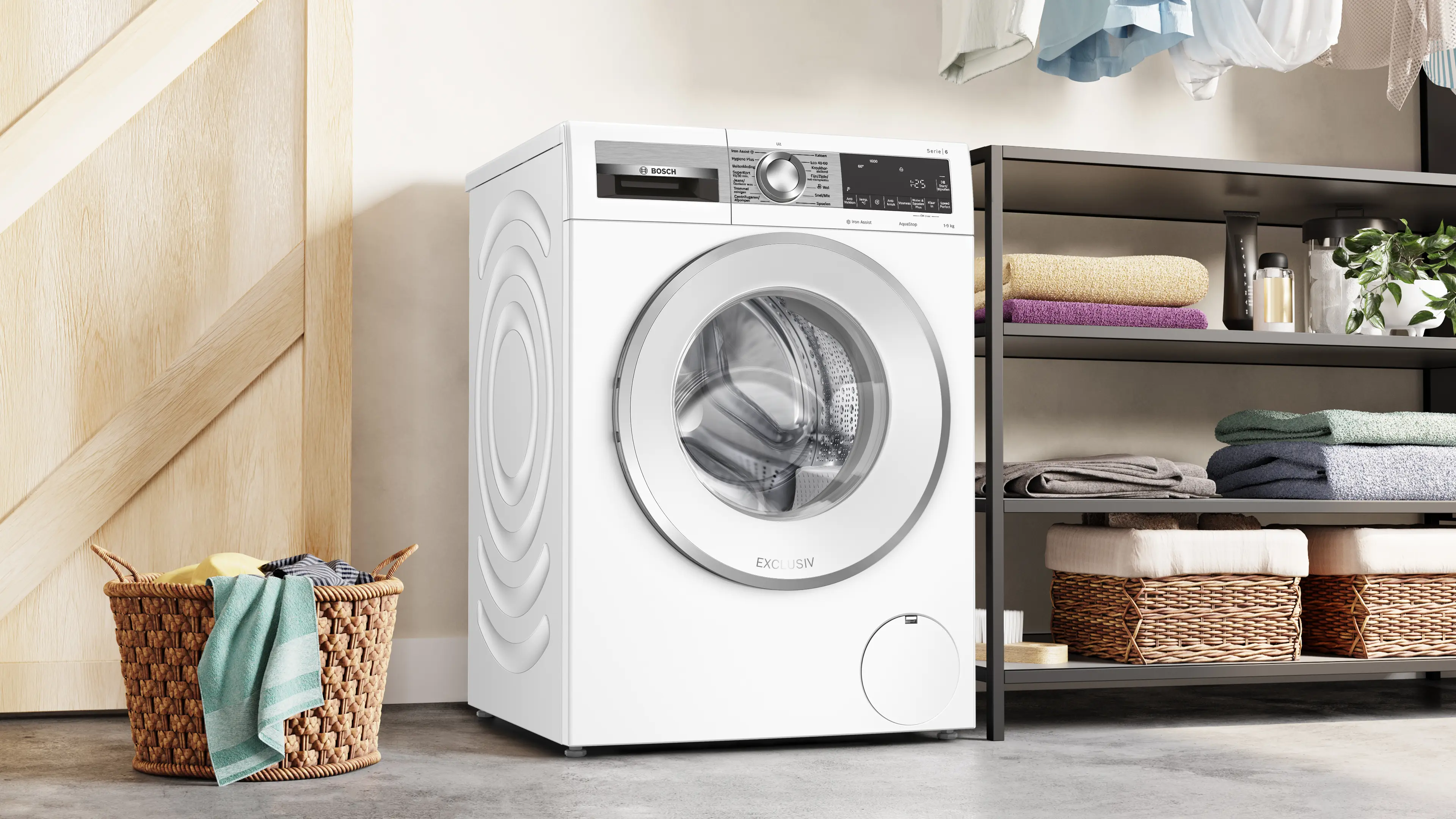 Serie 6 Wasmachine, voorlader 9 kg max. 1600 rpm