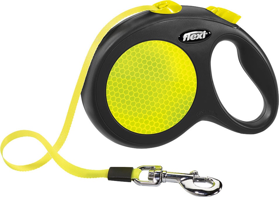 Flexi rollijn New Neon Tape L zwart 5 m