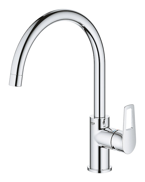 Mitigeur de cuisine chromé Grohe StartLoop brillant