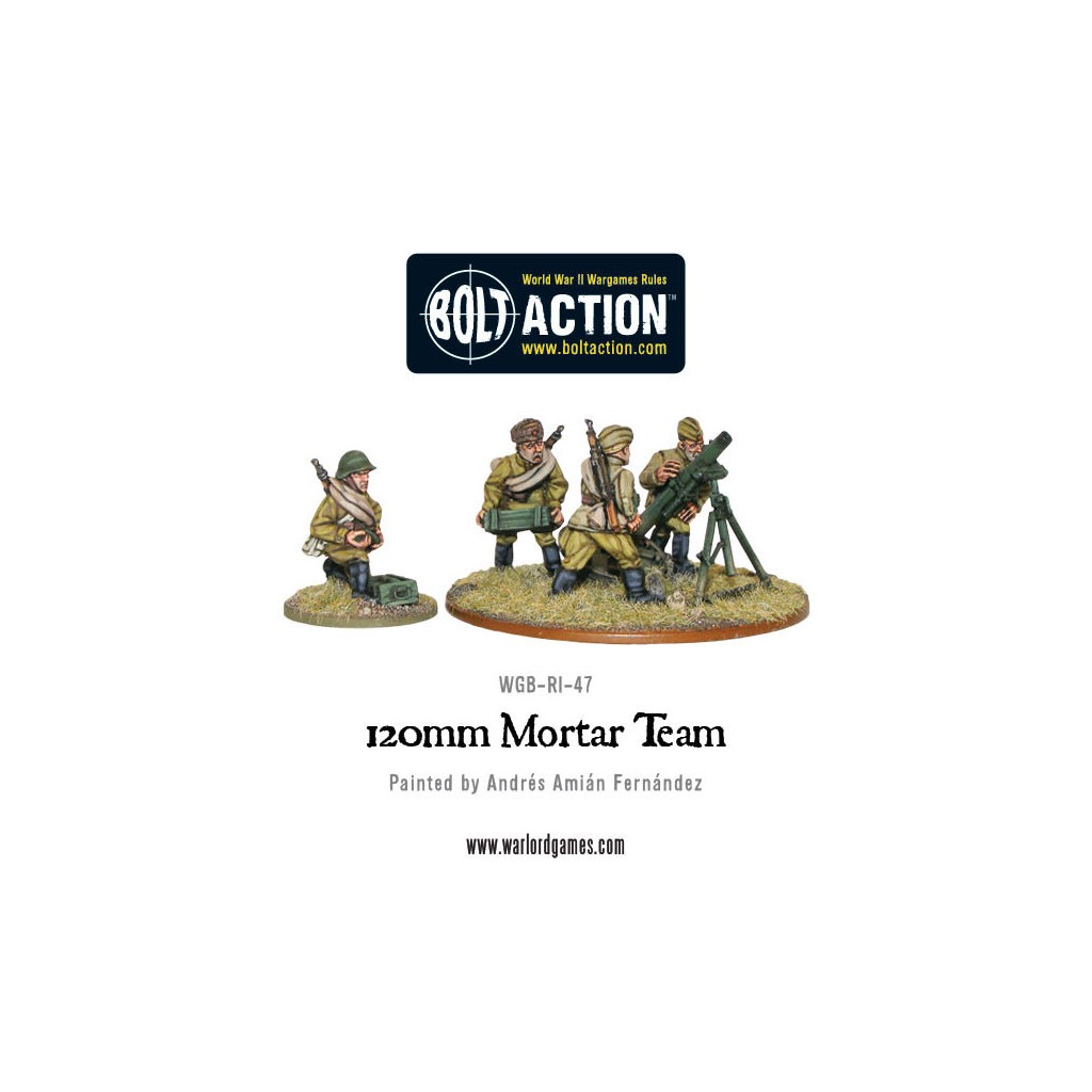 Bolt Action - Soviet Army 120mm heavy mortar team