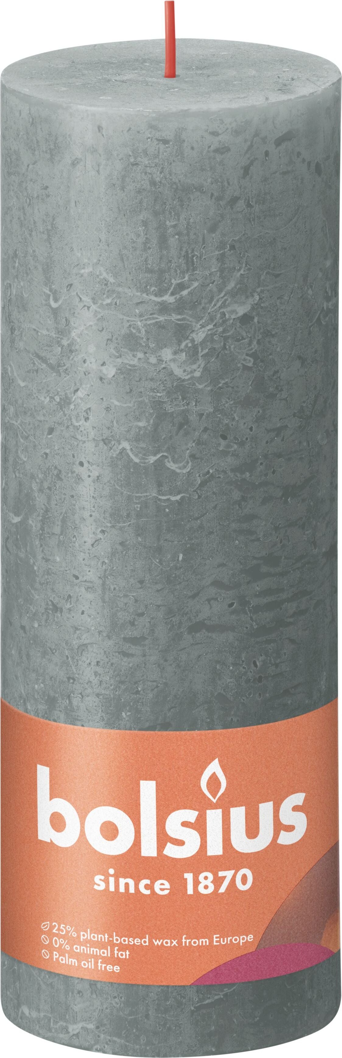 Bolsius stompkaars Rustiek Shine groen 85 uur D 6,8 H 19 cm