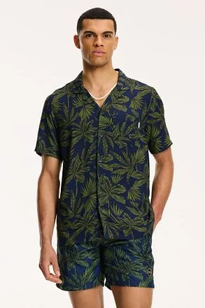 Shiwi Overhemd Palm Leaves Navy 1541587229-650 kopen