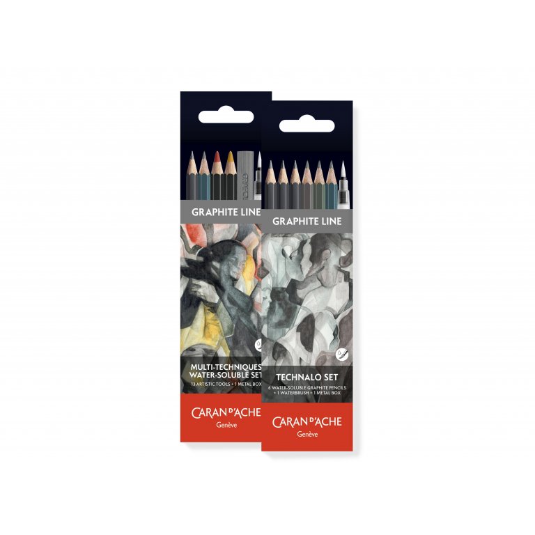 Caran d'Ache wasservermalbare Graphitstifte, Set