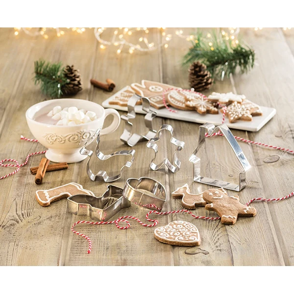 Set de 20 emporte-pièces de noël en inox Mathon