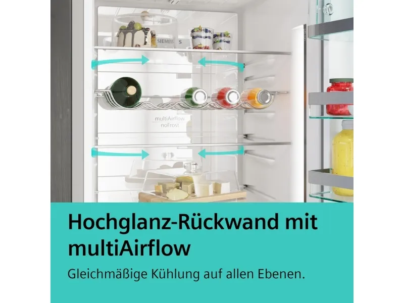 Siemens iQ300 KG36N2WCF - Køleskab/fryser - bund-fryser - bredde: 60 cm - dybde: 66.5 cm - højde: 186 cm - 321 liter - Klasse C - hvid
