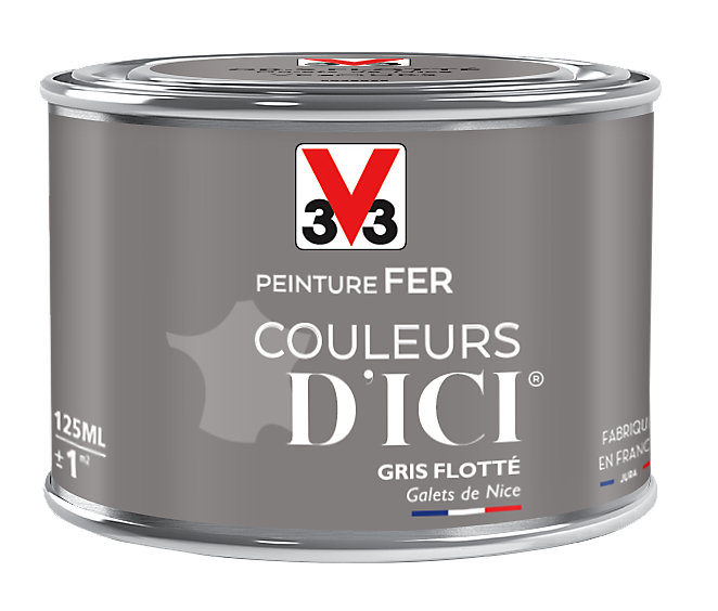 Peinture extérieure fer Couleurs d'ici gris flotté Velours V33 0,125L
