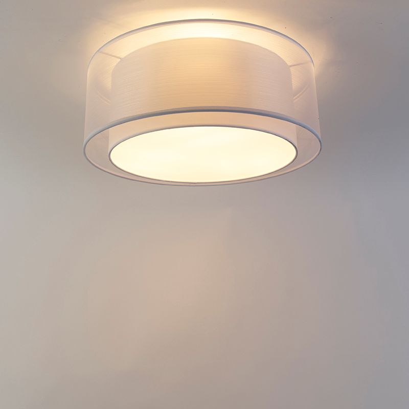 Moderne plafonnière wit 50 cm 3-lichts - Drum Duo