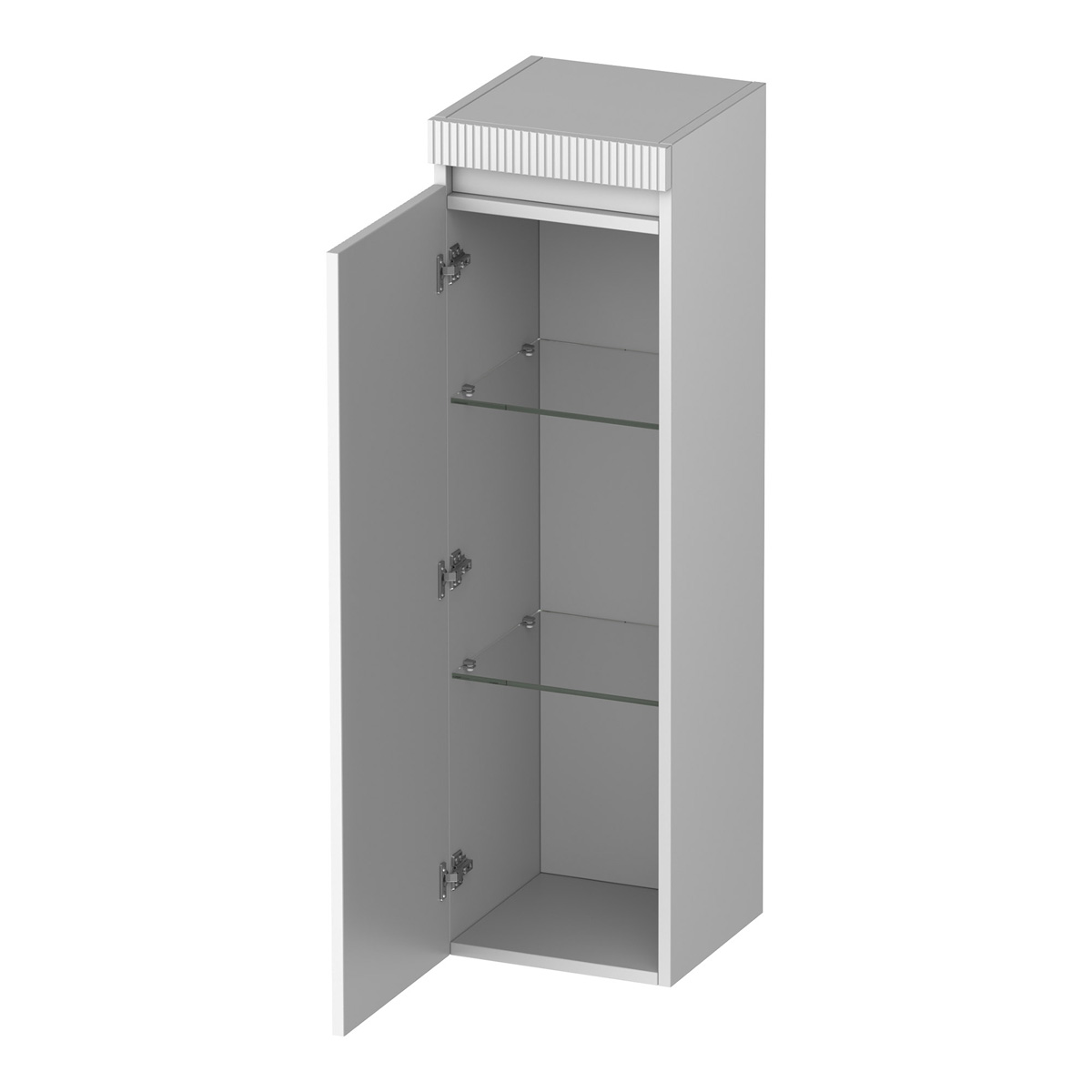 Brauer Joy Wavy kolomkast ribbelfront 120cm linksdraaiend wit mat