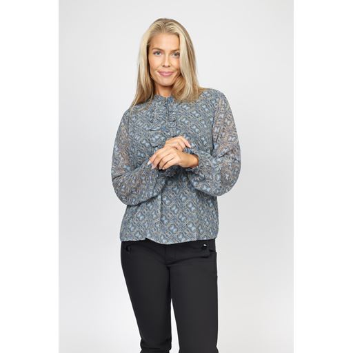 2-Biz Hajsa Bluse, Blue Combo, XL