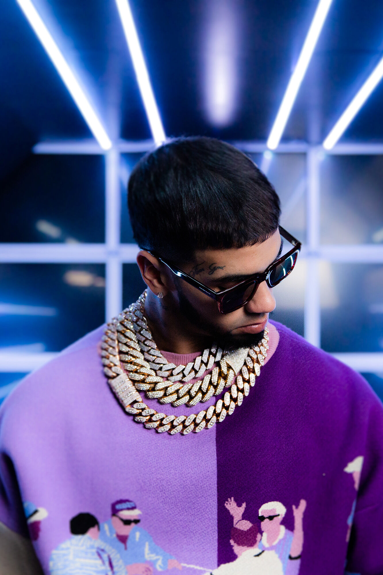 Óculos de Sol Hawkers X Anuel - Inwood Vermelho e Preto