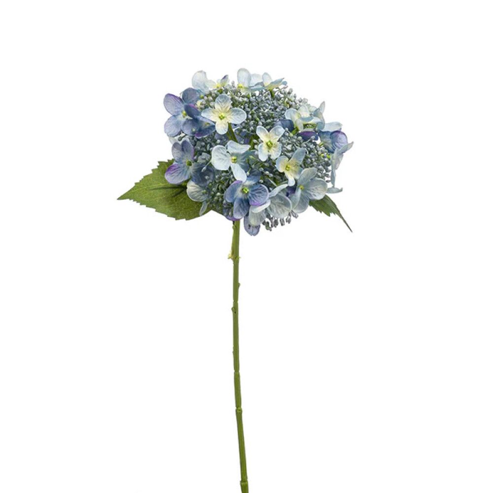 KUNSTPLANTE EMERALD HYDRENSIA SNITTBLOMST BLÅ 50CM