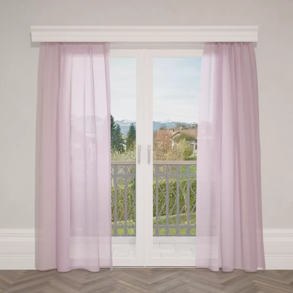 Tagvorhang Mousseline Violett