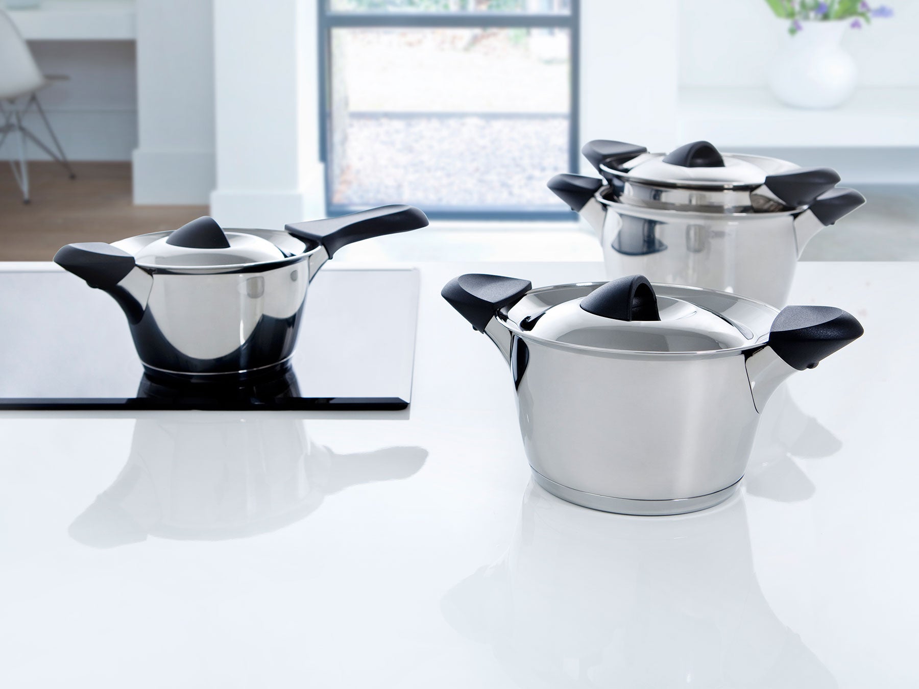 Q-linair Classic steelpan 16 cm met deksel