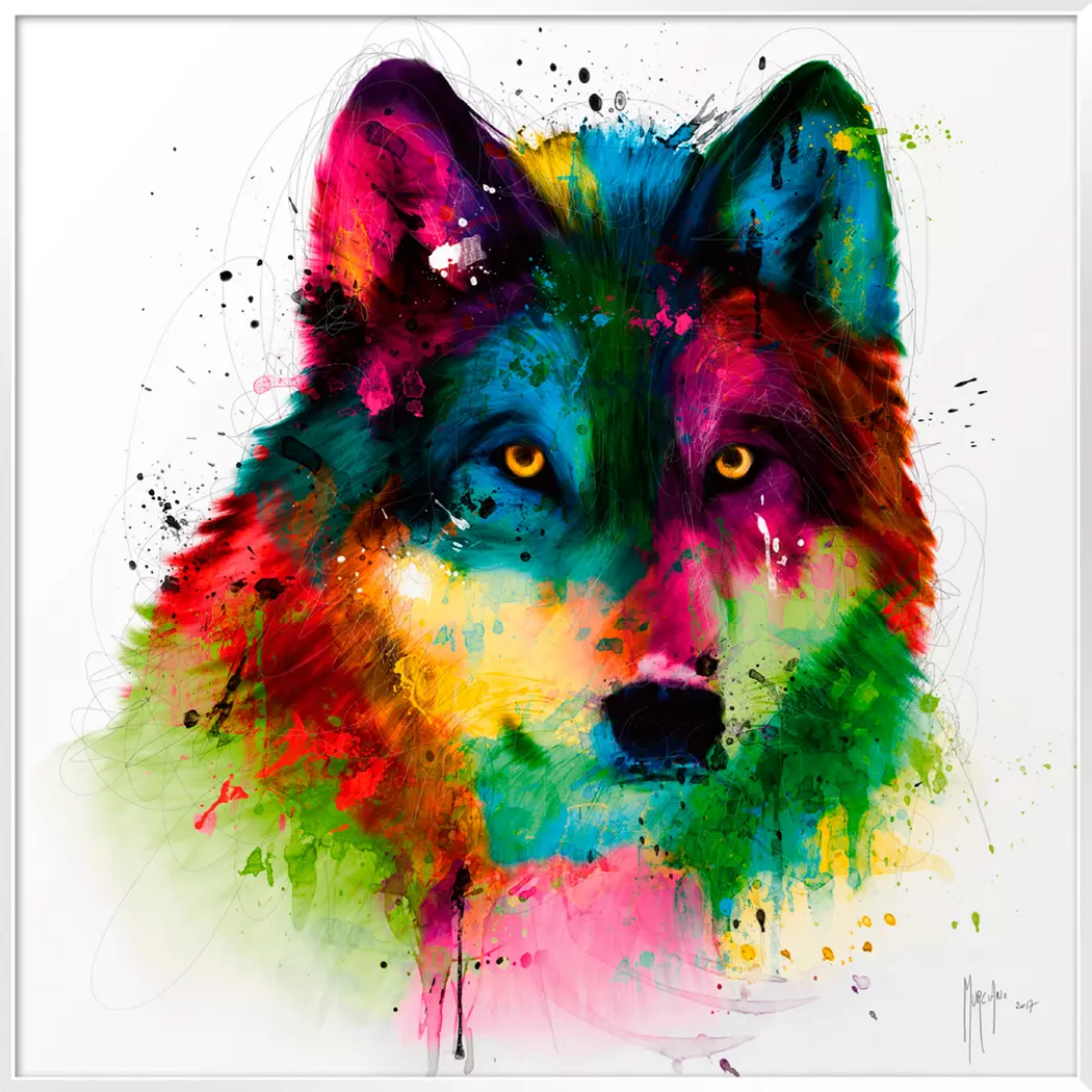 Wandbild 70 x 70 cm Wolf