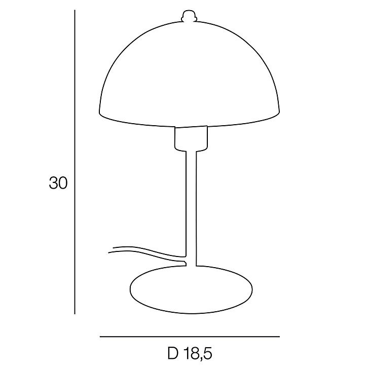 Lampe à poser Icone E14 IP20 15W 18,5 x H.30cm Corep orange mandarine
