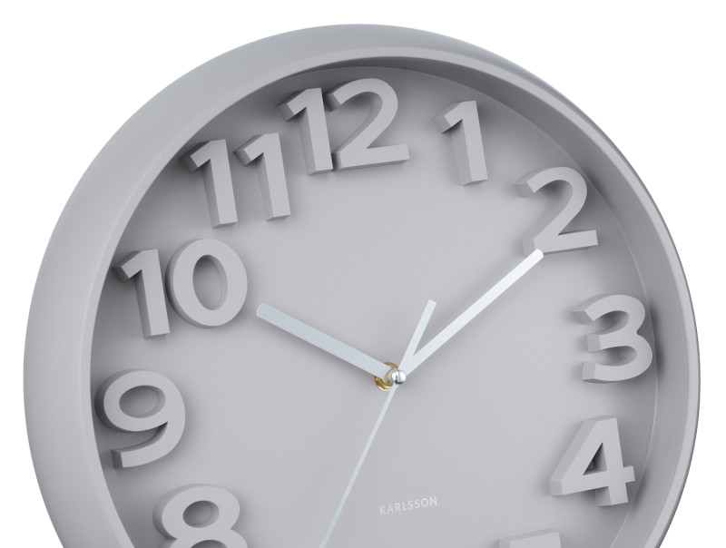 Wall Clock Elevated Classic Numbers KA6052BL Misty blue