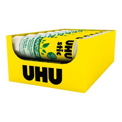 UHU stic ReNATURE - 12 Bâtons de colle - 40 g - Plastique écologique