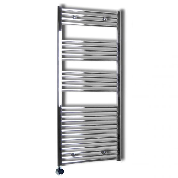 Sanicare elektrische design radiator 60x172cm chroom met thermostaat links chroom