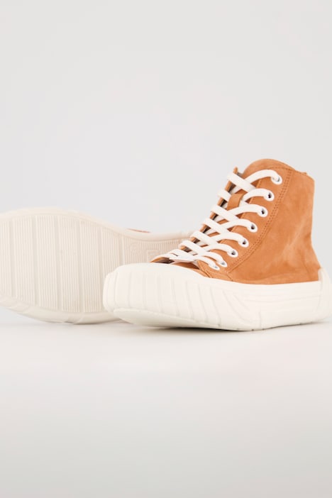 Caprice Leder-Sneaker, hoher Schaft, Zipper, Komfortweite