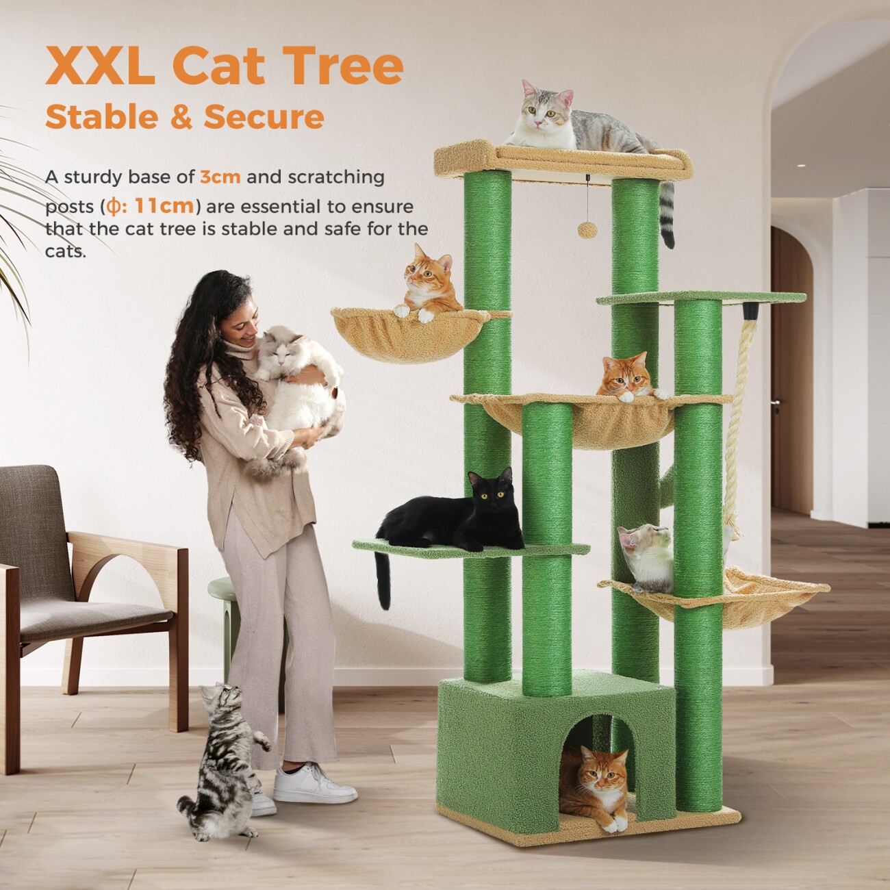Pawz Road Kratzbaum Grosse Katzen stabil