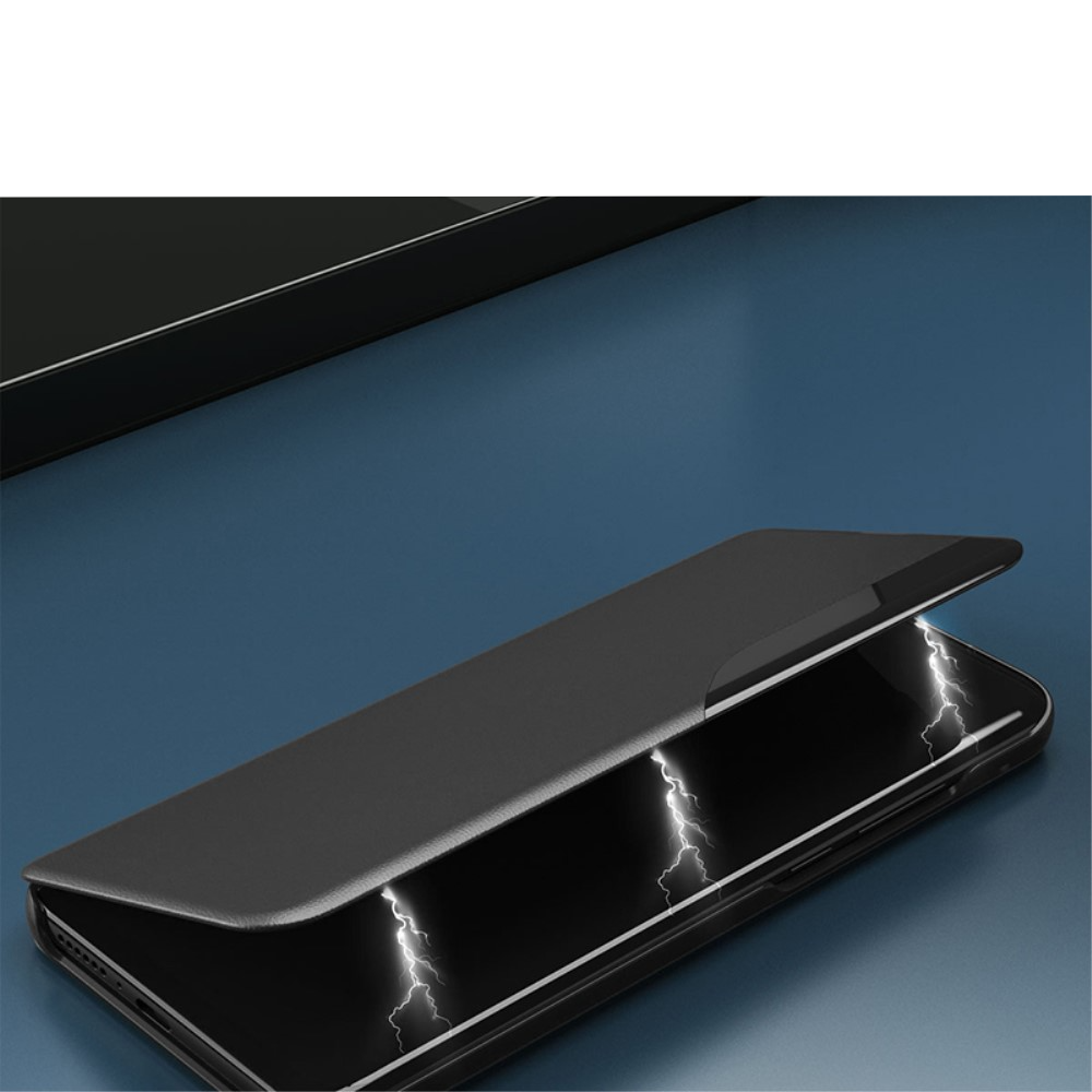 Samsung Galaxy S24  Plus Leder Hülle Small Window View Flip Case - Schwarz