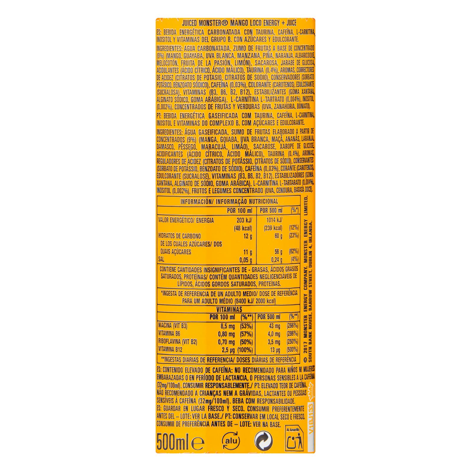 Boisson énergisante Monster Mango Loco