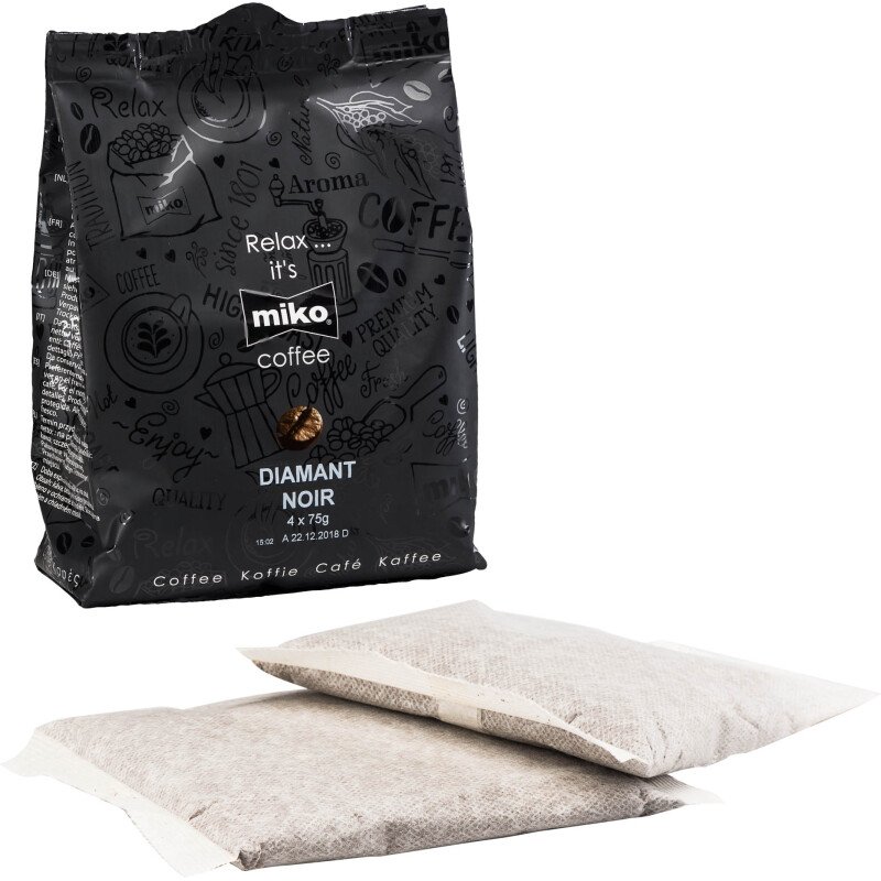 Café moulu Miko Diamant Noir - Carton de 36 poches en papier filtre
