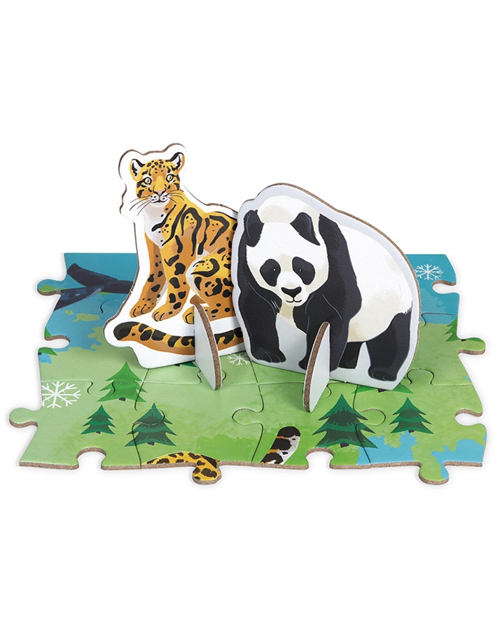 Janod-WWF® Edukativ-Puzzle 300-teilig mit Figuren