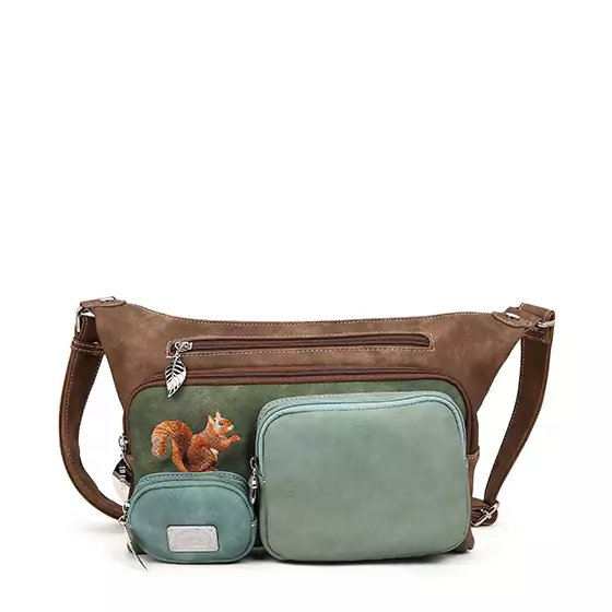 Hi-Di-Hi Squirrel Shoulderbag Dark Brown Multicolor