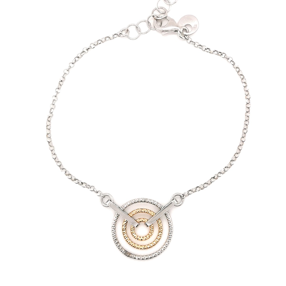 Bracelet Orus bijoux argent bicolore 3 anneauxcollection spiral