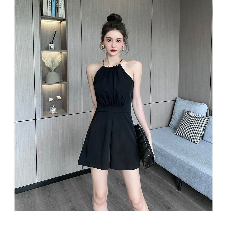 Flamivitoze - Halter Romper met Wijde Pijpen