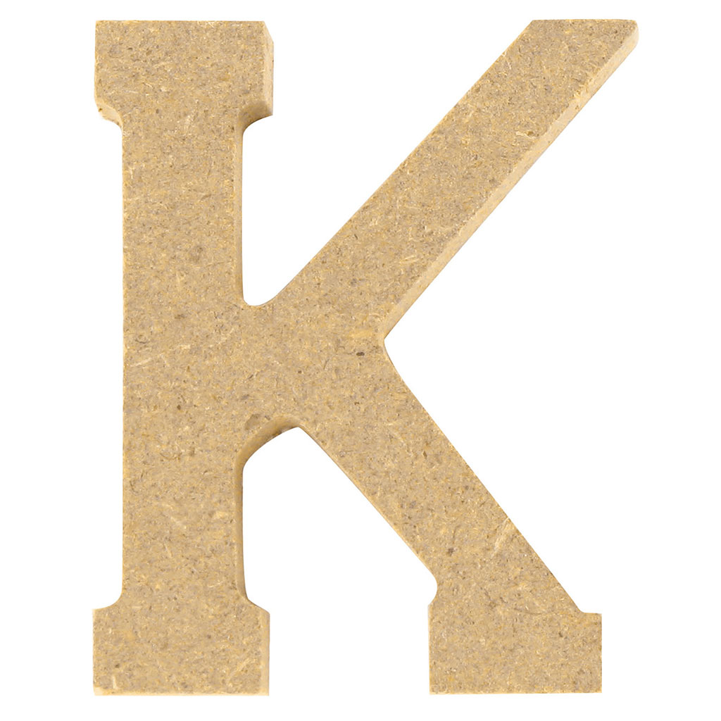 Lettre K en bois H 5cm
