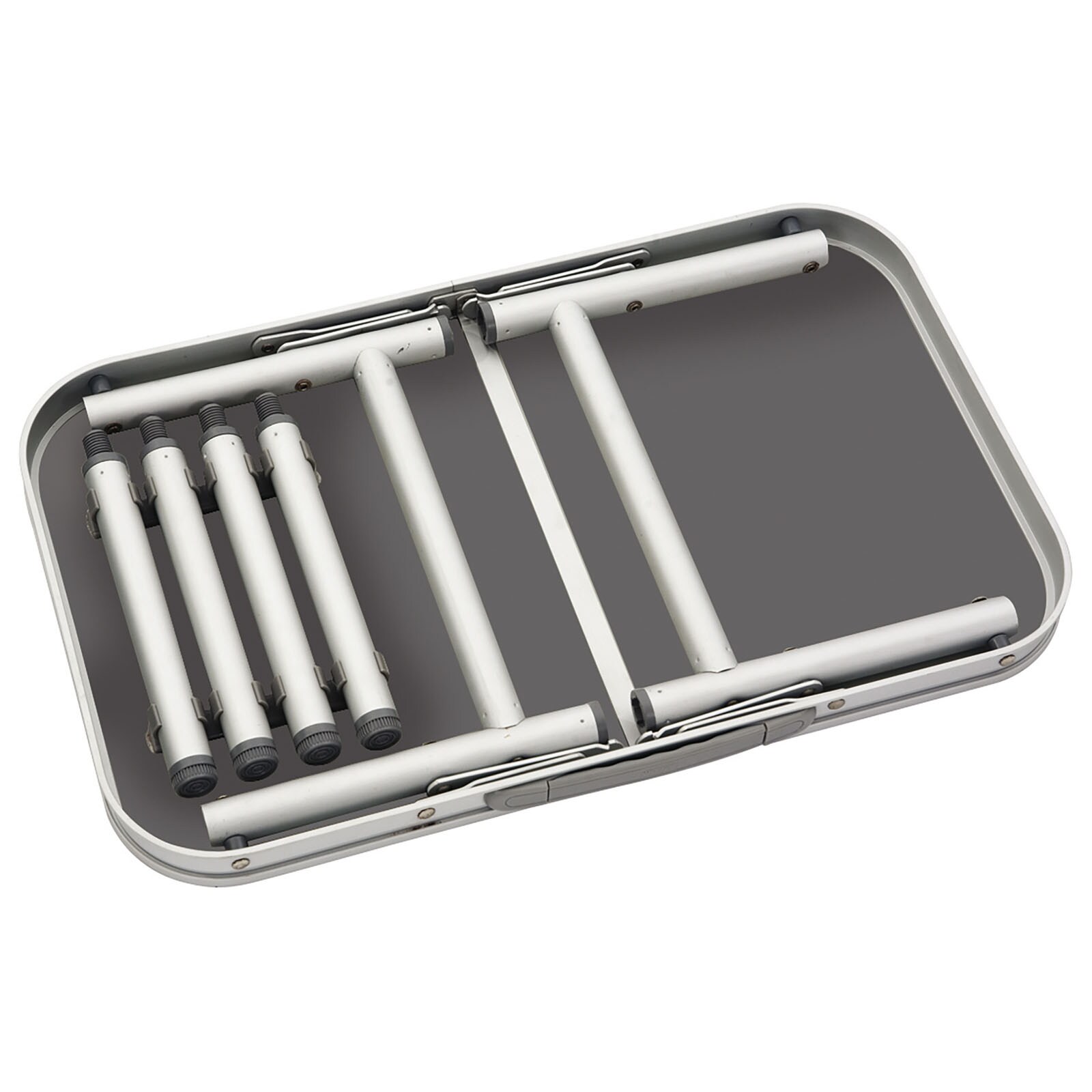 BO-CAMP Alu Mini Campingtisch Beistelltisch Klapptisch Koffertisch Garten 2Höhen