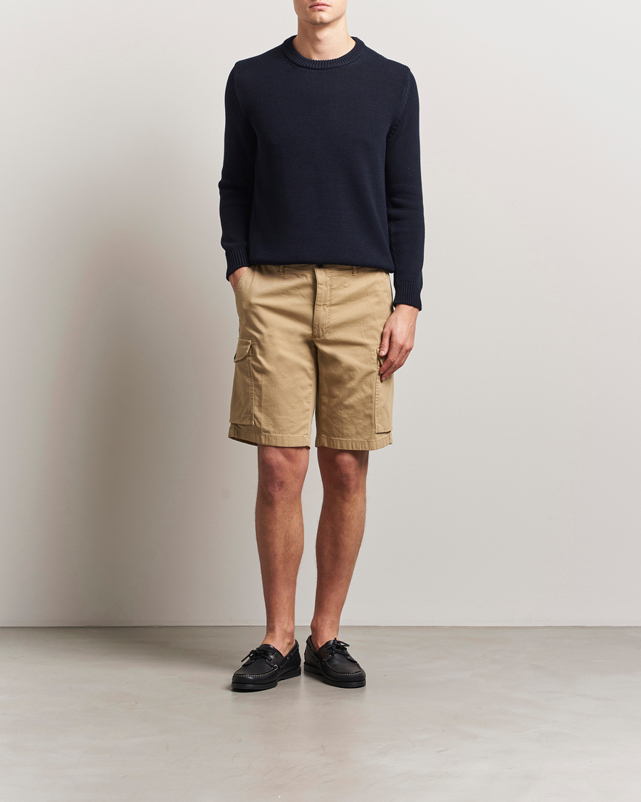 Incotex Cotton Cargo Shorts Beige