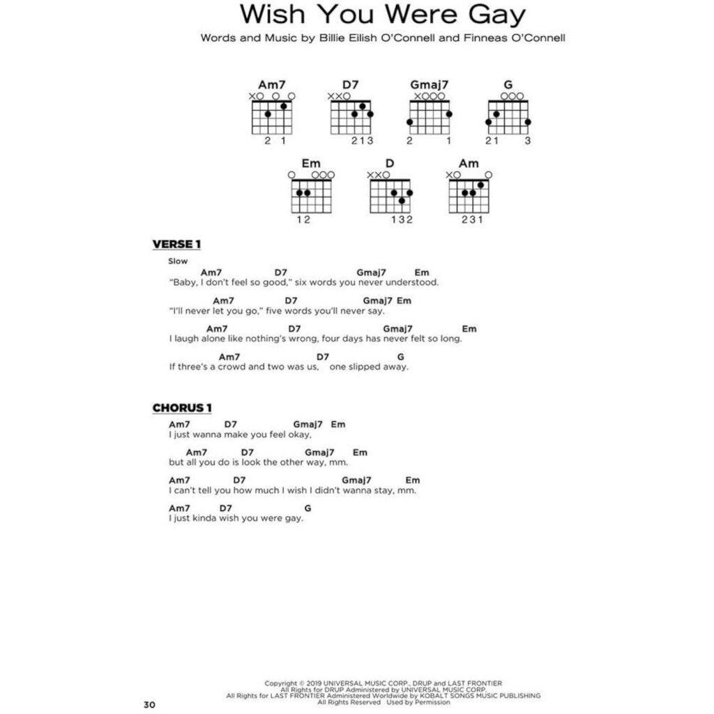 Hal Leonard Billie Eilish - Really Easy Guitar Series 14 Songs with Chords, Lyrics & Basic Tab
