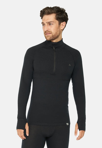 MERINOULD BASELAYER HALF-ZIP BLUSE TIL MÆND