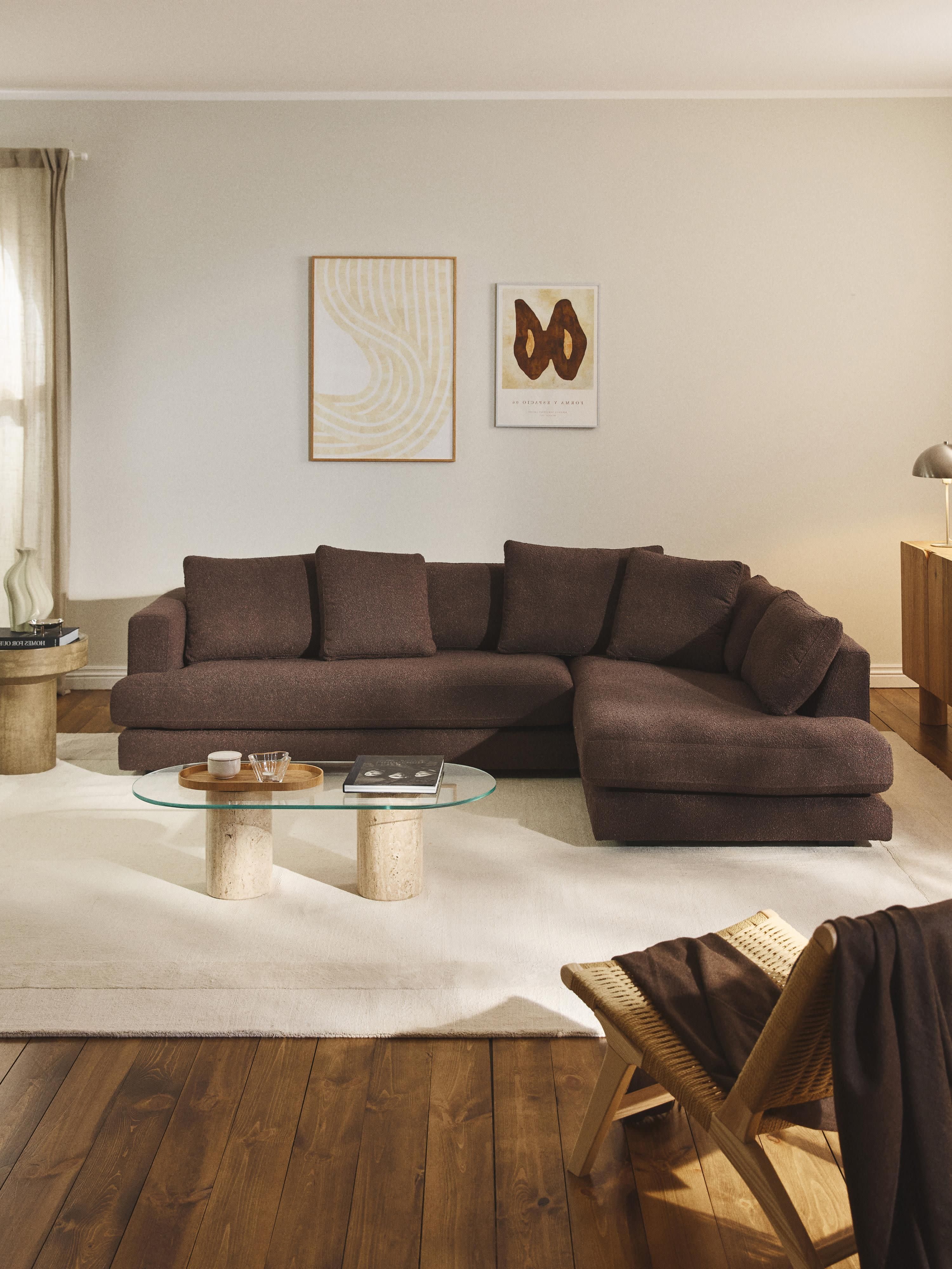 Bouclé hoekbank Tribeca