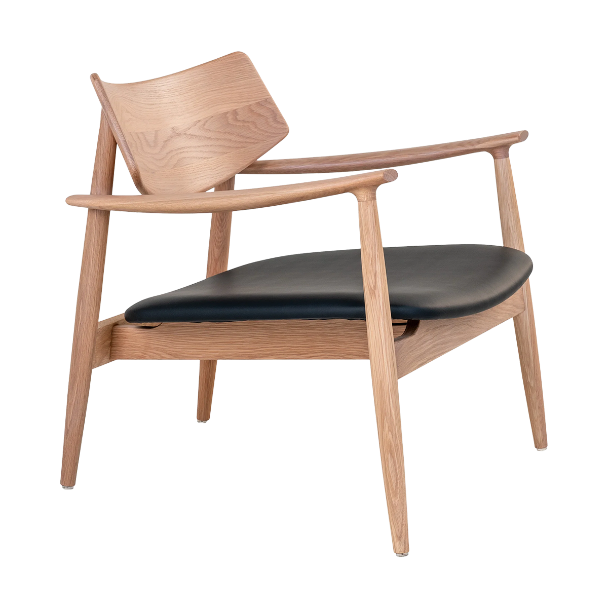 Fauteuil Oliver hout met kunstleren zitting Naturel