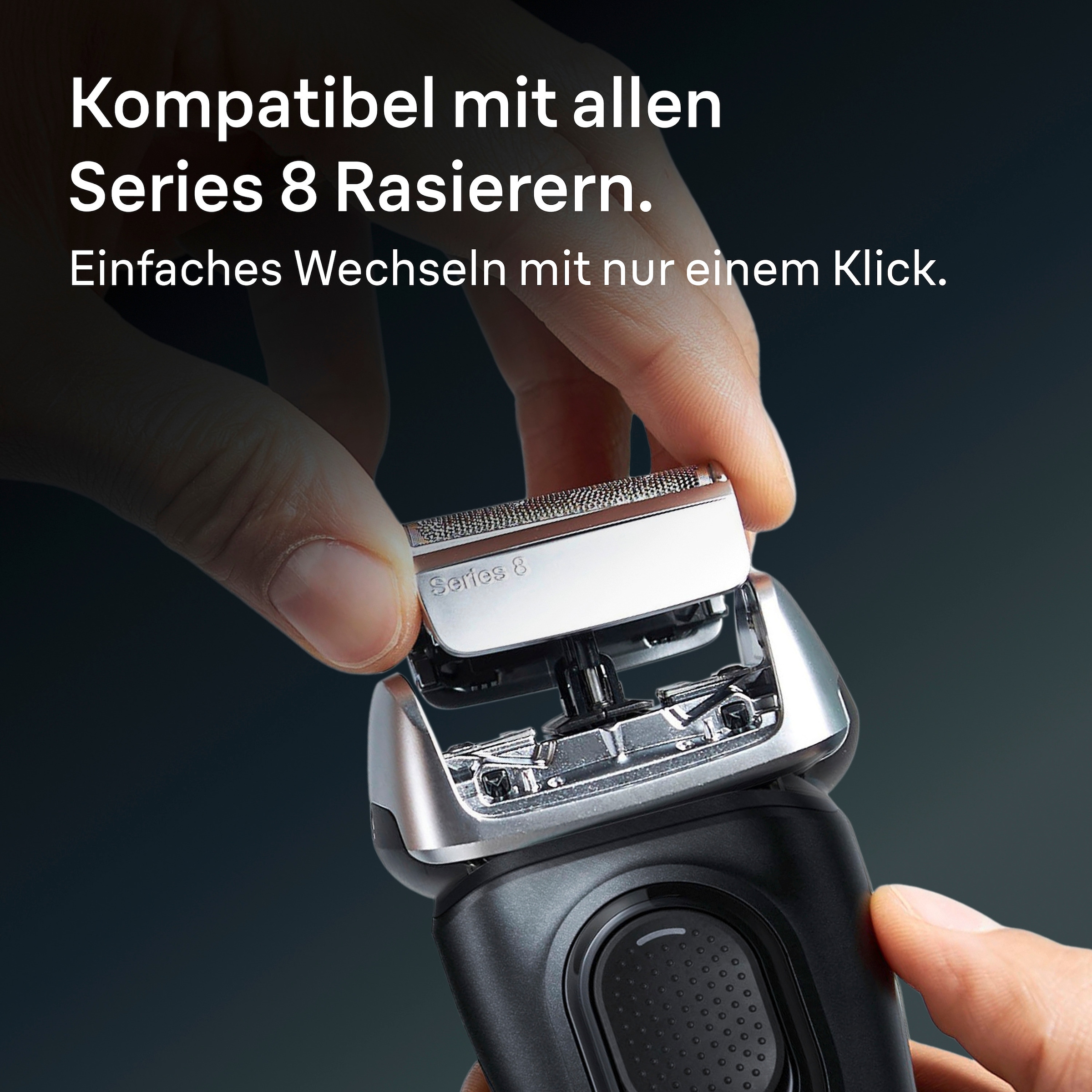 Braun Ersatzscherkopf »Series 8 83M« Kompatibel mit allen Series 8 Rasierern, ORIGINAL vom Hersteller