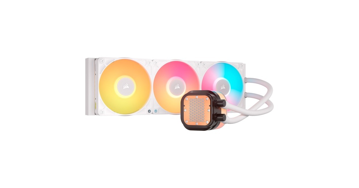 CorsairiCUE LINK TITAN 360 RX LCD RGB waterkoeling  (Wit, 4-pins PWM fan-connector)