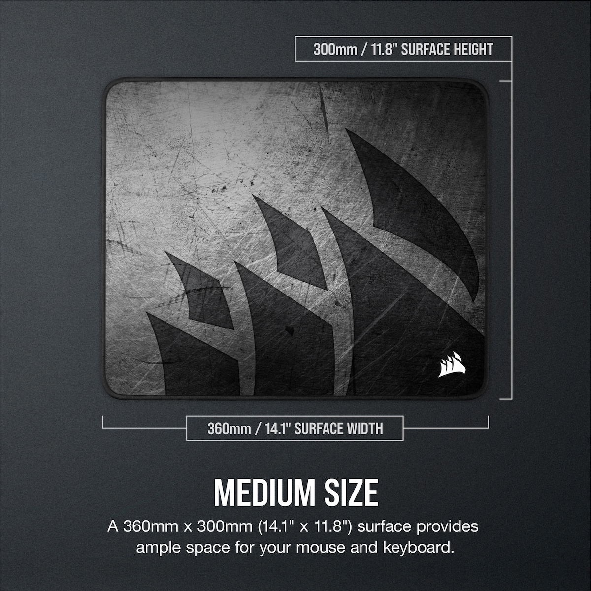 Corsair MM300 PRO musematte til gaming (M)