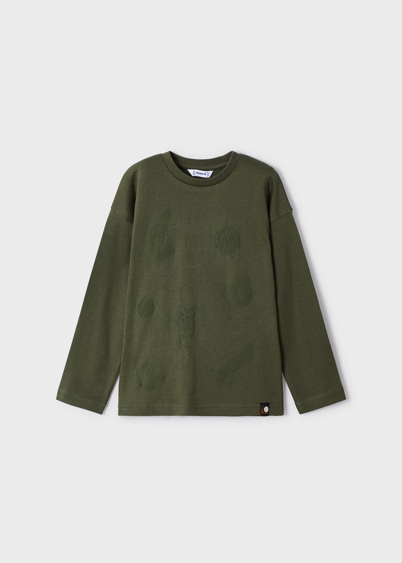 Camiseta Better Cotton com estampa em relevo para meninos