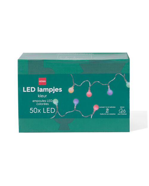 guirlande lumineuse 5,1m avec 50 ampoules LED colorées - boules