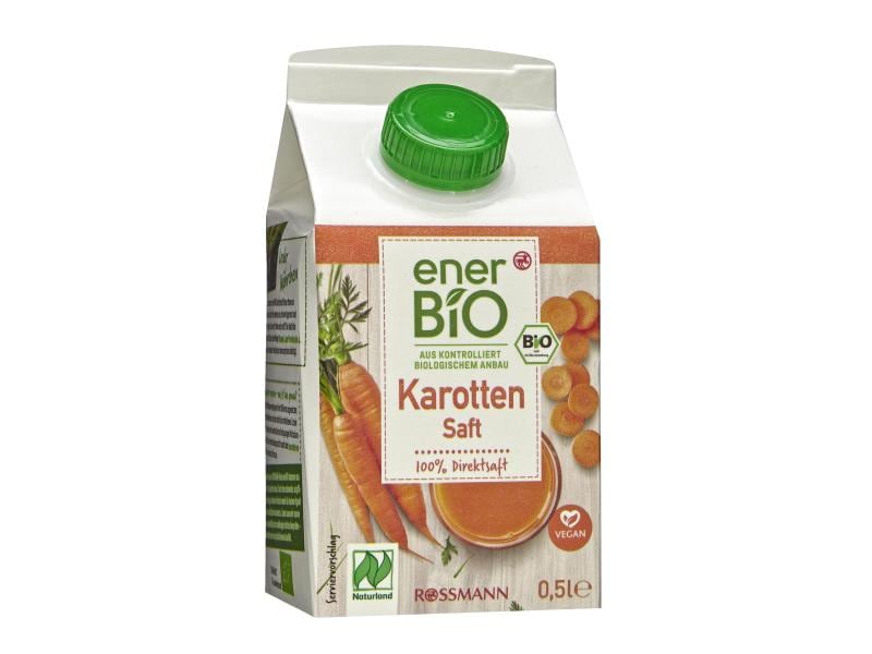 enerBIO Bio Karottensaft 500 ml Gesunder und aromatischer Rüeblisaft