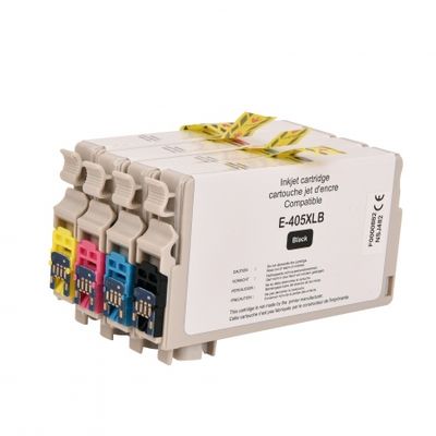 Cartouche compatible Epson 405XL Valise - pack de 4 - noir, jaune, cyan, magenta - Uprint