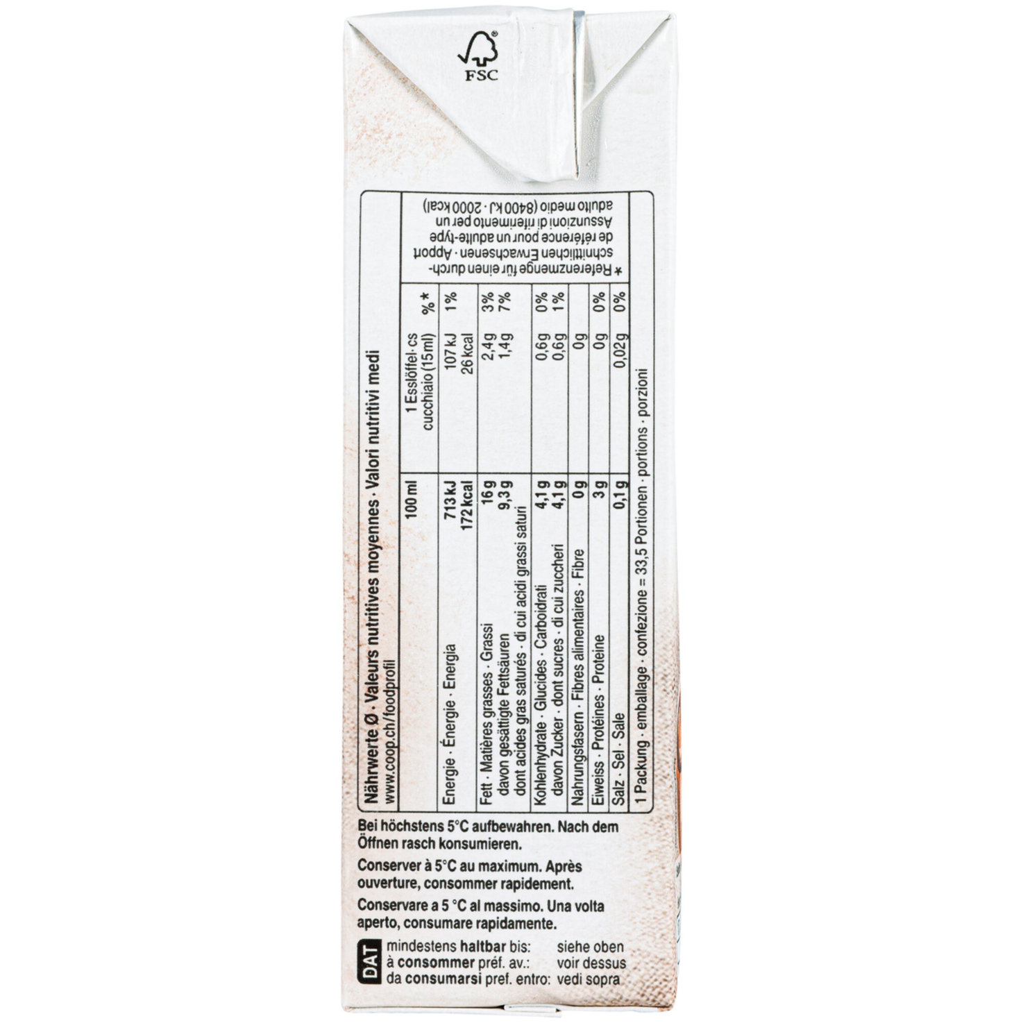 Prix Garantie Kaffeerahm